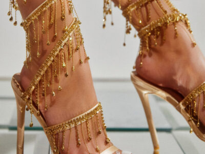 SEXY RHINESTONE TASSELS STILLETO