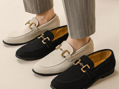 Suede Loafers Men Shoes