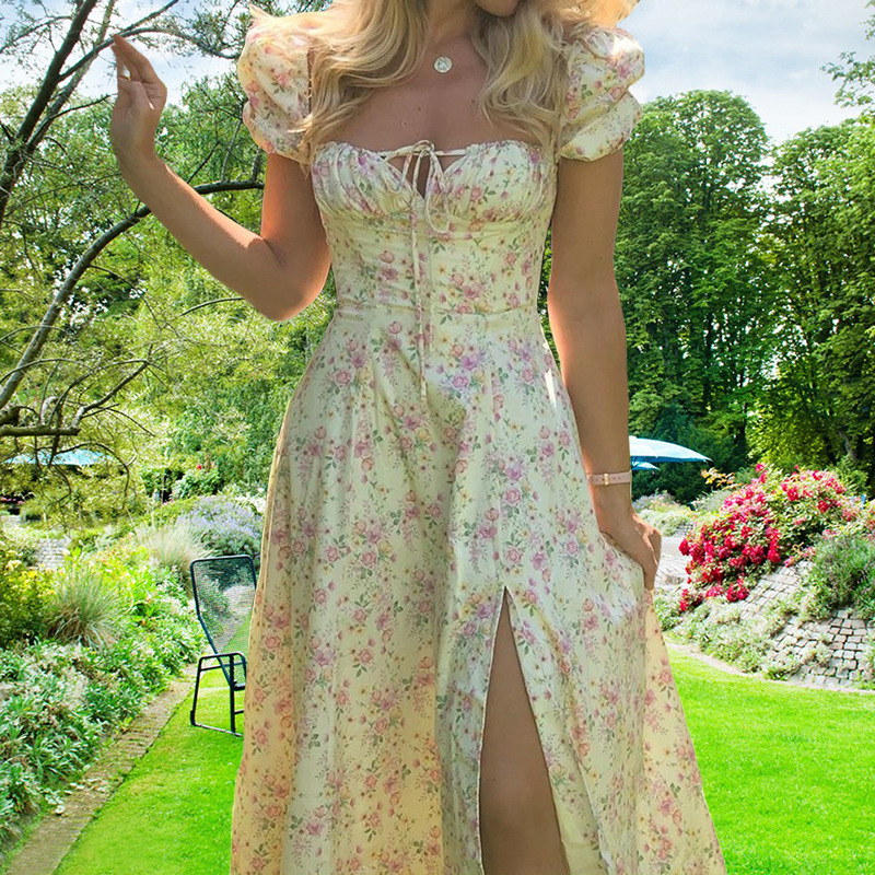 Floral Slim Slit